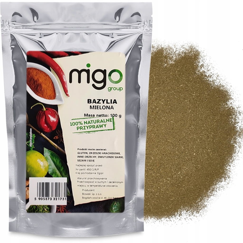 Bazylia mielona, naturalna przyprawa 100g - MIGOgroup