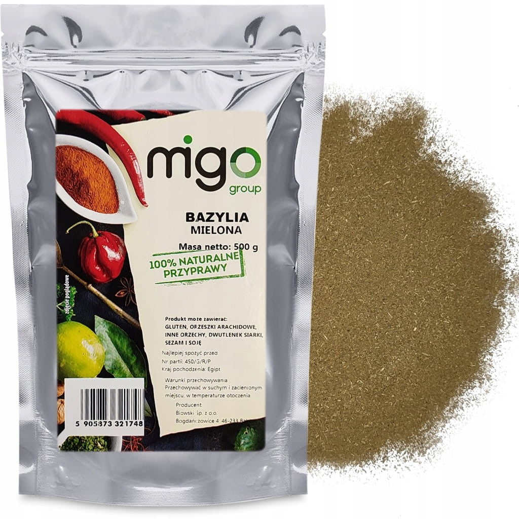 Bazylia mielona, naturalna przyprawa 500g - MIGOgroup