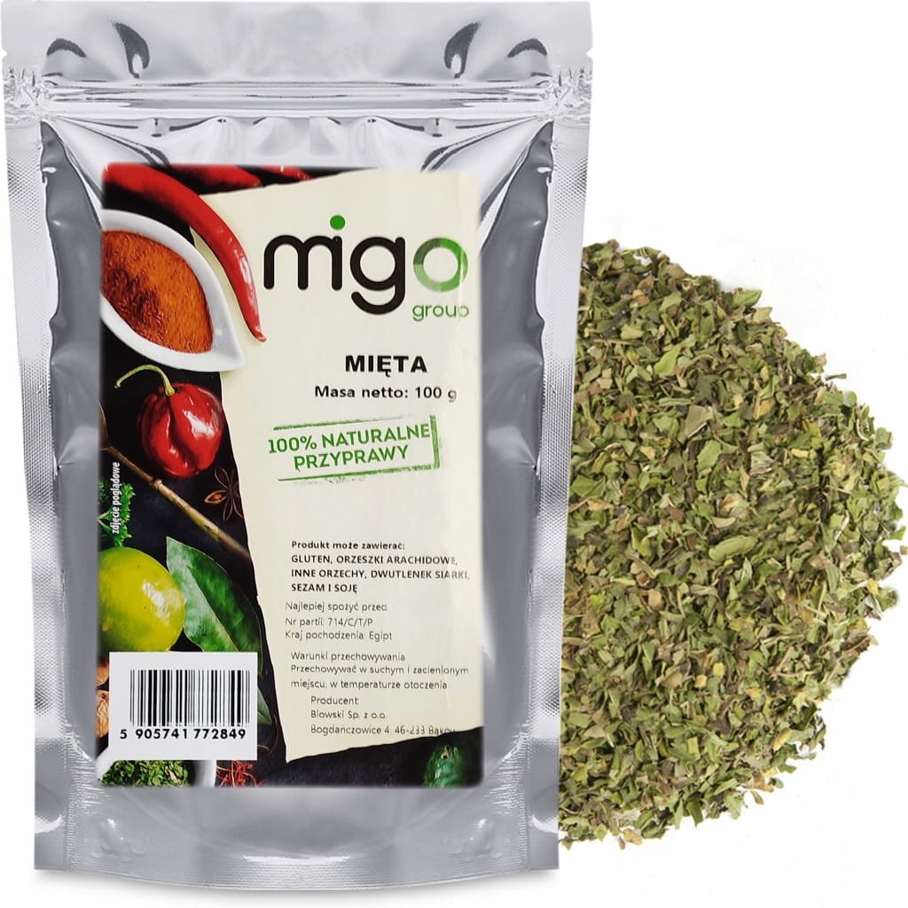 Mięta suszona, naturalna 100g - MIGOgroup