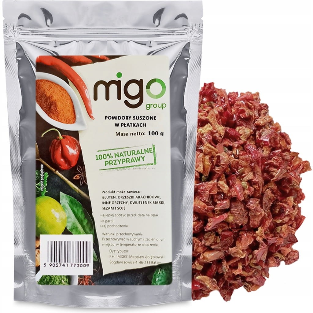 Pomidory suszone płatki 100g - MIGOgroup