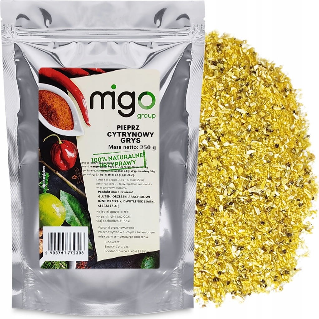 Pieprz cytrynowy grys 250g - MIGOgroup