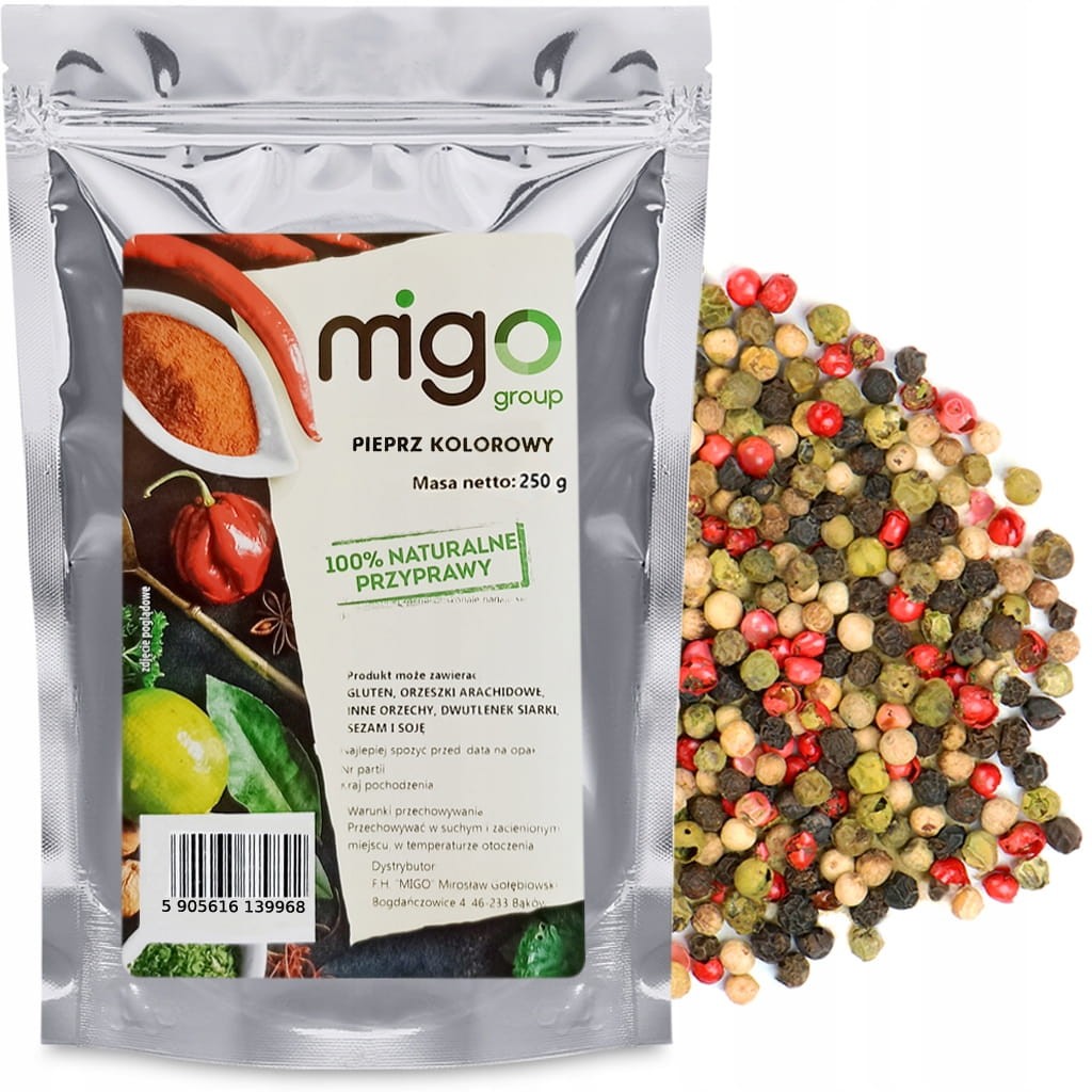 Pieprz kolorowy ziarnisty 250g - MIGOgroup