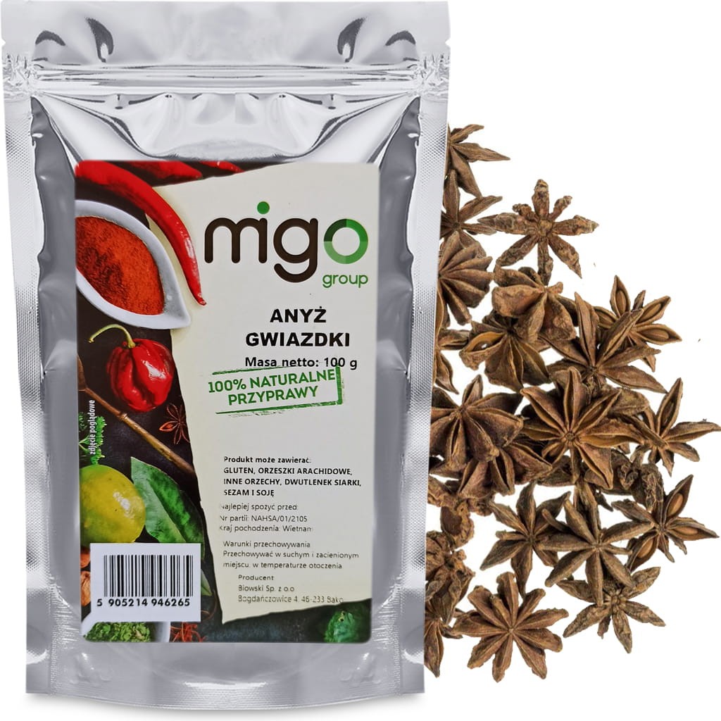 Anyż Gwiazdki (gwiazdzisty, gwiazdy) 100g - MIGogroup