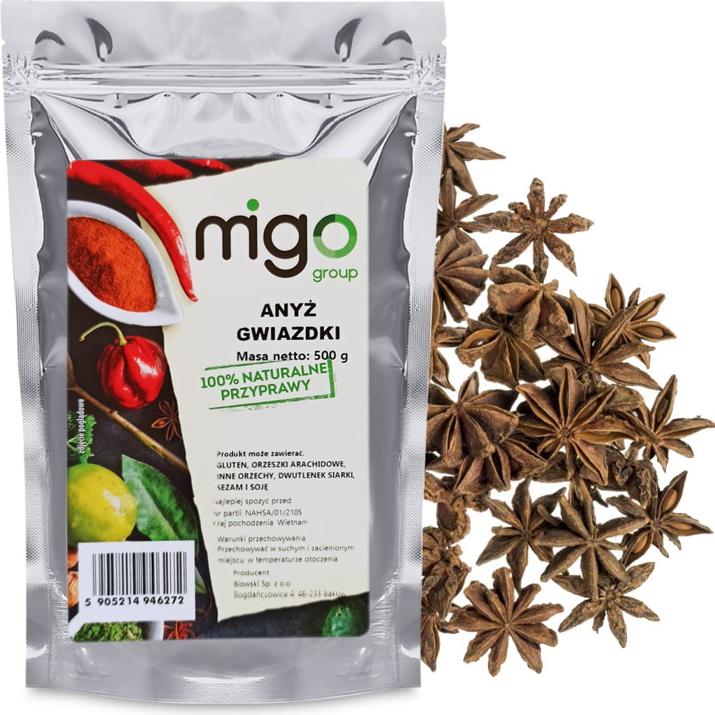 Anyż Gwiazdki (gwiazdzisty, gwiazdy) 500g - MIGogroup