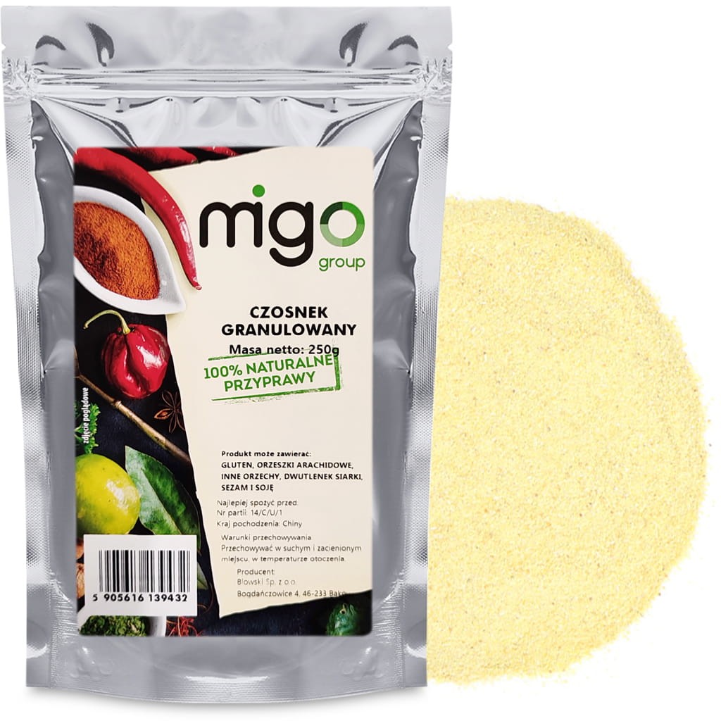 CZOSNEK granulowany 250g - do SOSU i MIĘS, Zup - MIGogroup