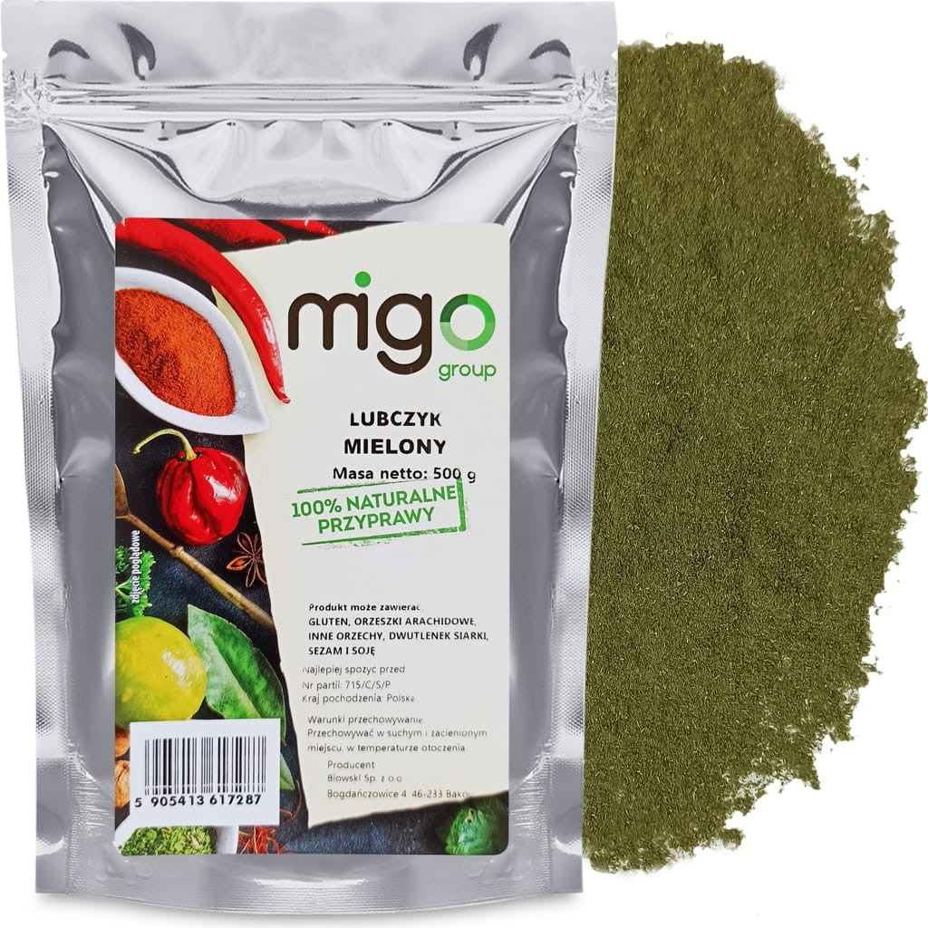 Lubczyk MIELONY, suszony liść aromatyczny 500g - MIGogroup