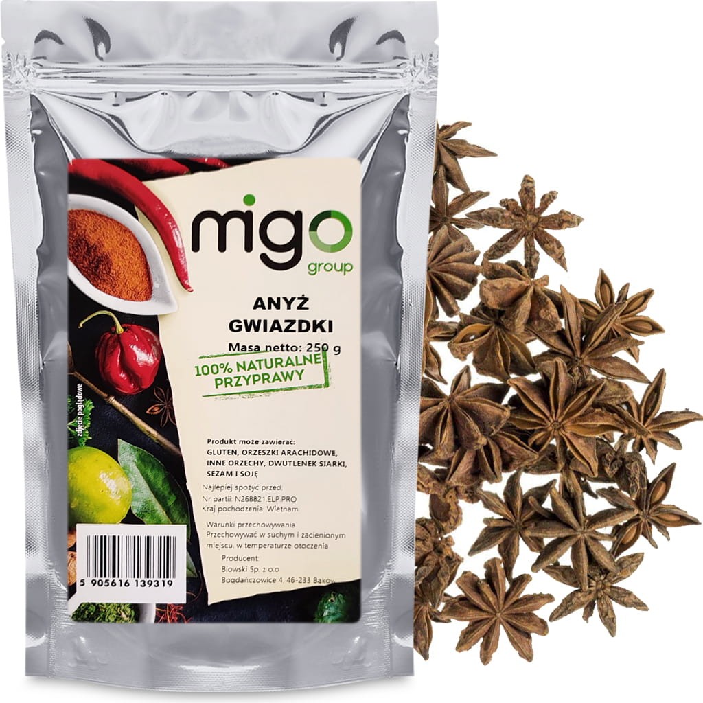 Anyż Gwiazdki (gwiazdzisty, gwiazdy) 250g  - MIGogroup