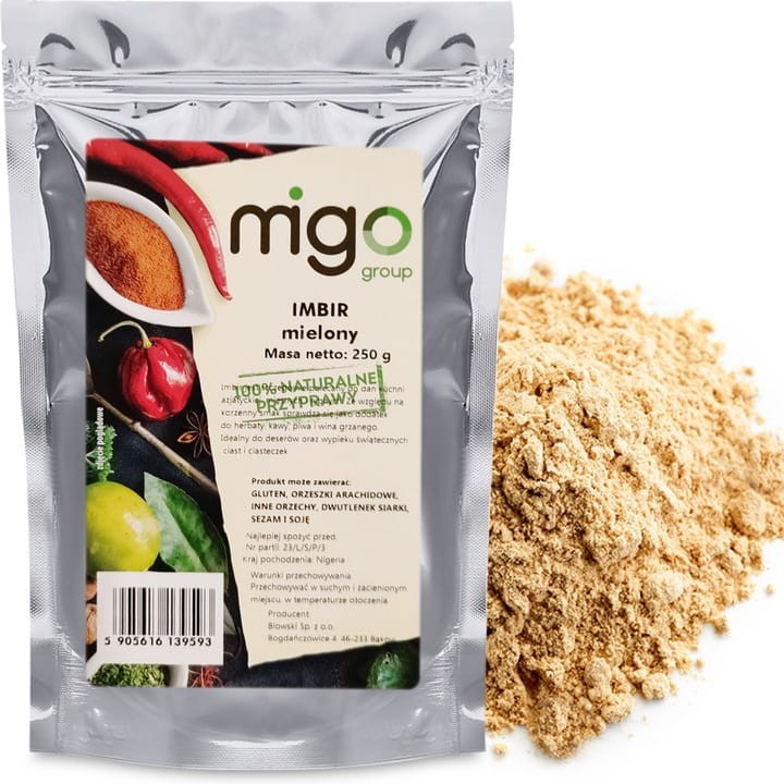 IMBIR MIELONY 250g Naturalny, Przyprawa - MIGOgroup