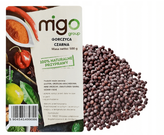 Gorczyca czarna ziarno 500g  - MIGogroup
