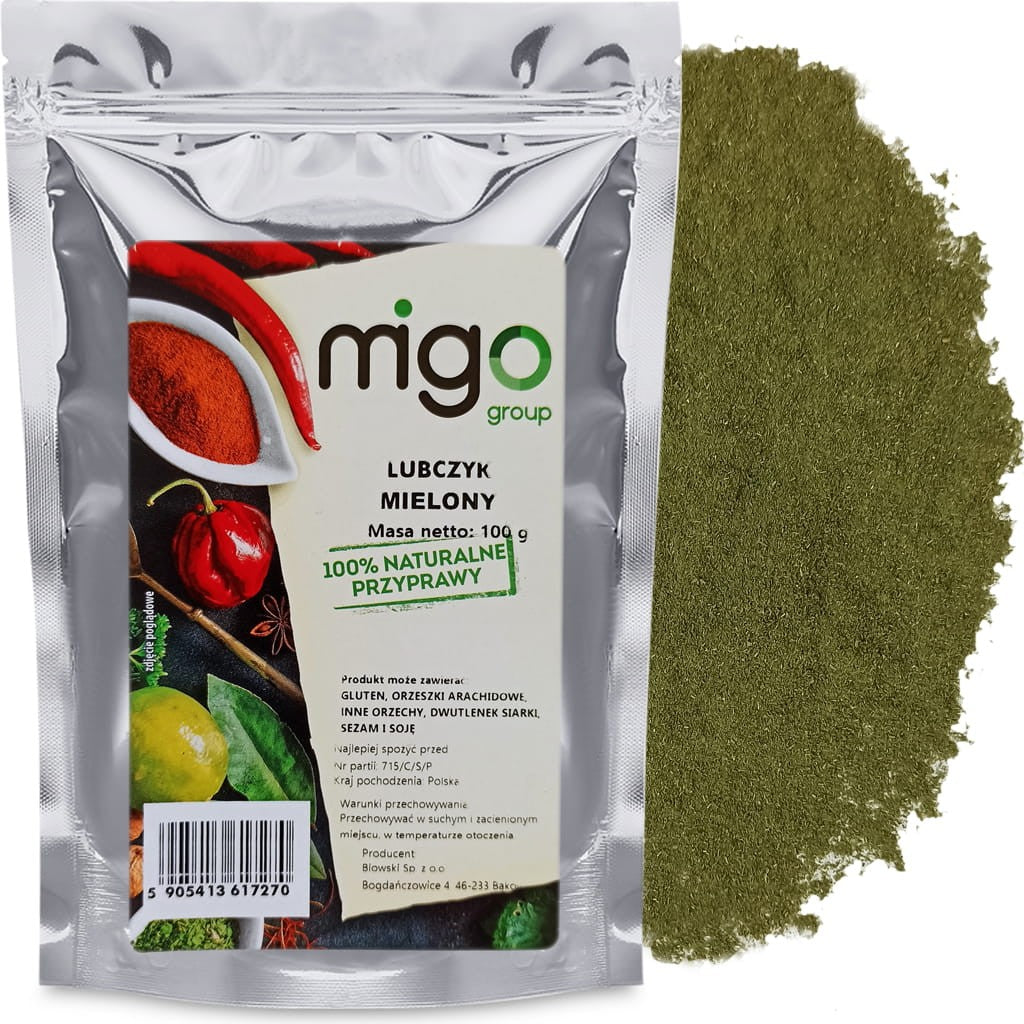 Lubczyk MIELONY, suszony liść aromatyczny 100g  - MIGogroup