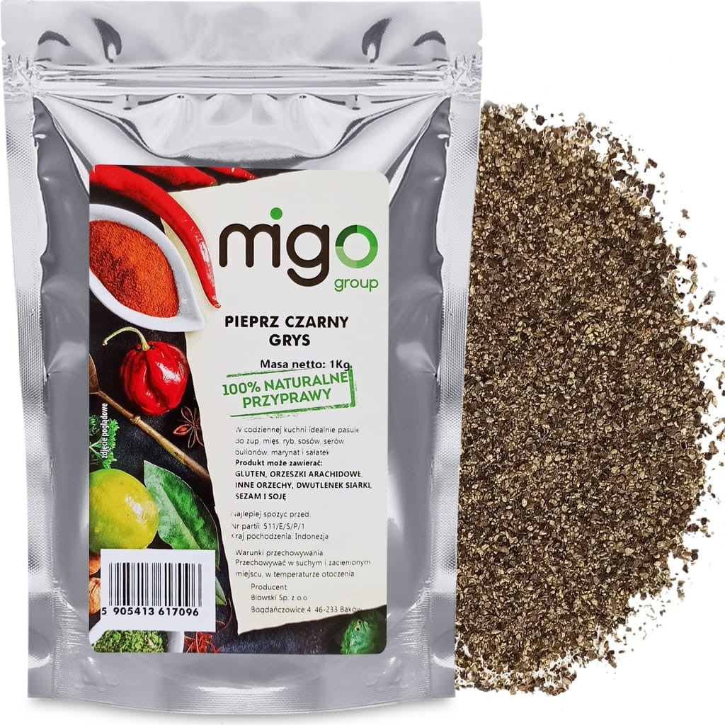 Pieprz Czarny GRYS - 1kg - MIGogroup